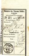 BELGIQUE - TAD DOUBLE CERCLE CELLES SUR TALON DE MANDAT, 1859 - Autres & Non Classés