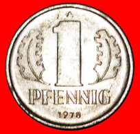 * HAMMER AND COMPASS (1960-1990): GERMANY ★ 1 PFENNIG 1978A! MINT LUSTRE! LOW START ★ NO RESERVE! - 1 Pfennig