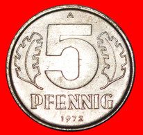 * HAMMER AND COMPASS: GERMANY ★ 5 PFENNIG 1972A! MINT LUSTRE! LOW START ★ NO RESERVE! - 5 Pfennig