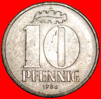 * HAMMER AND COMPASS (1963-1990): GERMANY★10 PFENNIG 1986A! DISCOVERY COIN★MINT LUSTRE! UNCOMMON★LOW START ★ NO RESERVE! - 10 Pfennig