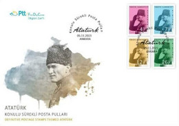 TURKEY / 2021 - (FDC) Ataturk Themed Definitive, MNH - Covers & Documents