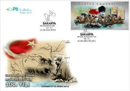 TURKEY / 2021 - (FDC) 100th Anniversary Of Sakarya Battle (Ataturk, Flag), MNH - Lettres & Documents