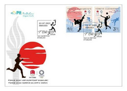 TURKEY / 2021 - (FDC) Tokyo 2020 (Olympics), MNH - Brieven En Documenten