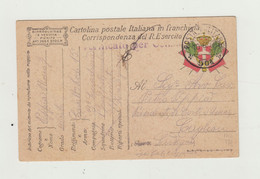 FRANCHIGIA POSTA MILITARE 50 A DEL 1917 CON CENSURA VIAGGIATA VERSO CAGLIARI WW1 - Franquicia