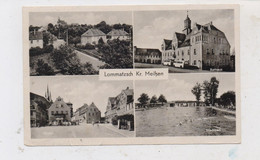 0-8260 LOMMATZSCH, Stadtbad, Markt, Rathaus (Omnibus), Ortsansicht, 1959, Kl. Druckstellen - Lommatzsch