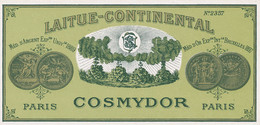 ETIQUETTE  SAVON  PARUM   LAITUE CONTINENTAL COSMYDOR    PARIS - Etiquettes