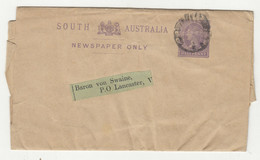 South Australia QV Postal Stationery Newspaper Wrapper Posted B220320 - Brieven En Documenten