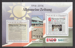 2016 Namibia Newspaper  Souvenir Sheet  MNH - Namibia (1990- ...)