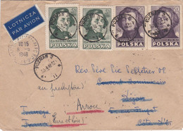 POLOGNE : Chopin Sur Recommandé De Poznan Pour La France 1948 - Covers & Documents