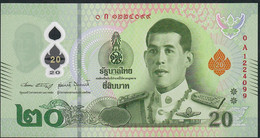 THAILAND NLP 20 BAHT 2022  #0A FIRST PREFIX !  Signature 90 Issued 24.3.2022 POLYMER  UNC. - Thaïlande