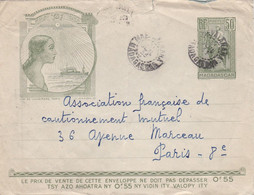 MADAGASCAR : Entier Postal TSF De Maevatanana Légende Franco-malgache - Covers & Documents