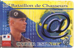 Lot De 3 Cartes Différentes Passman D'acces à Internet - 16ème Bataillon De Chasseurs CYBER ESPACE-utilisées Luxe Ou TTB - Prepaid Cards: Other