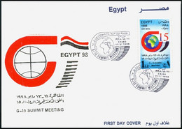 EGYPT 1998 G 15 SUMMIT MEETING FDC G-15 8TH SUMMIT FIRST DAY COVER 11-13 MAY 1998 CAIRO - Covers & Documents