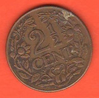 Curacao 2,50 Cents 1944 Niederländische Kolonien Dutch Colonies Néerlandaises Curaçao Wilhelmina - Curacao