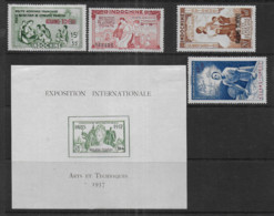 KOUANG  TCHEOU - P.A. N° 1 à 4 *  + Bloc N° 1 * - Cote : 21 € - Unused Stamps