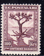 TURCHIA TURKÍA TURKEY 1931 SECOND BALKAN CONFERENCE OLIVE TREE WITH ROOTS EXTENDING TO ALL CAPITALS 100K MH - Ungebraucht