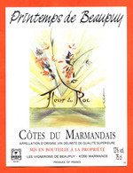 Etiquette Neuve De Vin Cotes Du Marmandais Printemps De Beaupuy Fleur De Roc à Marmande - 75 Cl - Vin De Pays D'Oc