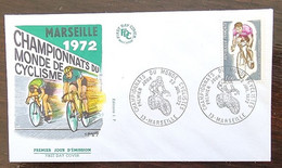 FRANCE Cyclisme, Velo, Bicyclette. Yvert N° 1724 FDC, Enveloppe 1er Jour (marseille) - Cycling