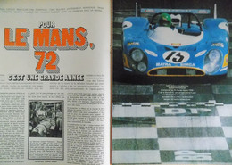 Article De Presse / Le Mans 1972 - Cevert - Matra 670 - Article De Gendebien O. - Sport