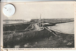 56 -  Carte Postale Ancienne De Presqu'ile De Quiberon L'Endroit Le Plus étroit De La Presqu'ile - Quiberon