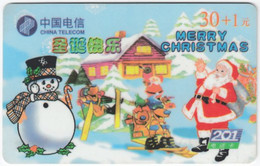 CHINA D-027 Prepaid ChinaTelecom - Occasion, Christmas - Used - China