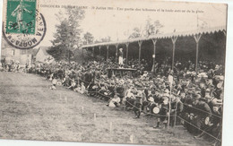 61 CPA MORTAGNE AUX PERCHE CONCOURS 10 JUILLET 1910 TRIBUNE FOULE - Mortagne Au Perche