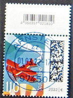 Bund/BRD März 2022 Rollenfreimarke "Luftpost" MiNr 36711 Mit EAN-Feld, Ersttagsgestempelt - Used Stamps