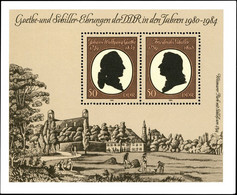 DDR 1982,Michel# Block 66 ** Johann Wolfgang Goethe/ Friedrich Schiller - Blocs