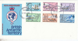 British Antarctic Territory (BAT) 1980 Royal Geographical Society 6v FDC (BAT178A) - FDC