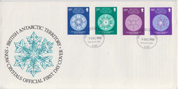 British Antarctic Territory (BAT) 1986 Glaciological 4v FDC Ca Signy  (BAT192A) - FDC