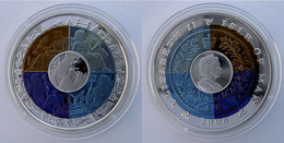 ISLE OF MAN 1 C 2008 SILVER BIMETALLIC PROOF YEAR OF THE EARTH MINTAGE 3000 WEIGHT 9g.c. TITOLO 0,999 CONSERVAZIONE FOND - Eiland Man