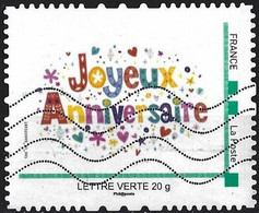 France - MonTimbraMoi 7 - Lettre Verte  20g - Joyeux Anniversaire - Personnalisés (MonTimbraMoi)
