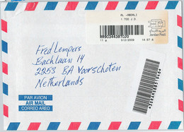 58851 - JORDAN - POSTAL HISTORY: MACHINE STAMP On COVER To HOLLAND 2009 - Jordanie