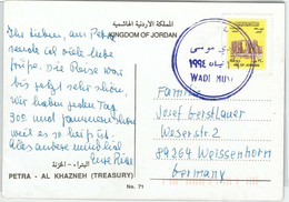 58865 - JORDAN - POSTAL HISTORY: POSTCARD From WADI MUSA To GERMANY - Jordanie