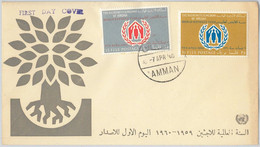 62564 - JORDAN - POSTAL HISTORY - FDC COVER Scott # 369/70 1960 - Jordanie