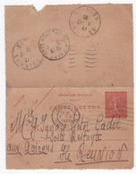 Carte Lettre 1932 Paris Pour Les Avirons La Réunion , Voir Texte Au Dos - Covers & Documents