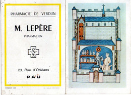 Calendrier 1971  Pub Pharmacie De Verdun M.Lepère à Pau - Grossformat : 1971-80