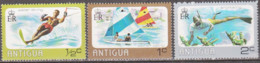 ANTIGUA & BARBUDA  - 1976  Desportos Aquáticos .  3 Selos.  * MH  (Com Charneira) SCOTT Nº - Barbuda (...-1981)