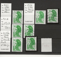 VARIETE FRANCAISE N° YVERT  2423  24  26 - Unused Stamps