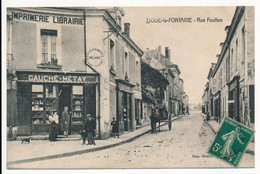 CPA 49 DOUE LA FONTAINE Rue Foullon Imprimerie Librairie Gauché-Métay Editeur De Cartes Postales - Doue La Fontaine