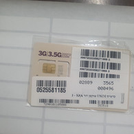 Israel-Gsm Card-3G-3.5G-SIMCARD-(104)-(89972020358271969-0)-(0525581185)mint Card+(lokking Out Side-CHIP)+1prepiad Free - Lots - Collections