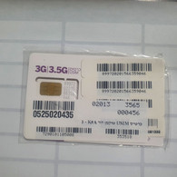 Israel-Gsm Card-3G-3.5G-SIMCARD-(107)-(899720201566359046)-(0525020435)mint Card+(lokking Out Side-CHIP)+1prepiad Free - Lots - Collections