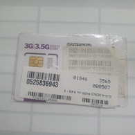 Israel-Gsm Card-3G-3.5G-SIMCARD-(109)-(899720204701543201)-(0525836943)mint Card+(lokking Out Side-CHIP)+1prepiad Free - Lots - Collections