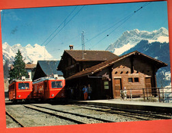 ZMQ-04  Trains En Gare De Gryon  Bex-Villars-Bretaye.  GF Circulé 1983 - Bex