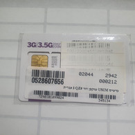 Israel-Gsm Card-3G-3.5G-SIMCARD-(111)-(899720204565861046)-(0528607656)mint Card+(lokking Out Side-CHIP)+1prepiad Free - Lots - Collections