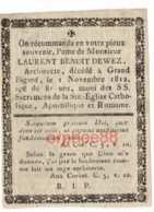 Dewez Laurent 1731-1812, Architecte, Architect, Gravure Anversoise  Superbe- Jacobus De Man - Obituary Notices