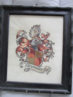 BURGERMEISTER Aquarelle Armoirie Blason Ecusson De La Famille.monogrammé W.W. - Aquarelles