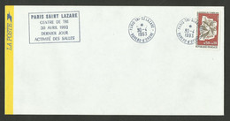 30.04.1993 / PARIS SAINT LAZARE Centre De Tri Dernier Jour Activité Des Salles !!! / Cachet Tri Bureau D'ordre - Manual Postmarks