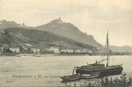 Königswinter A. Rh. Und Drachenfels - Péniche - Allemagne Germany - Königswinter