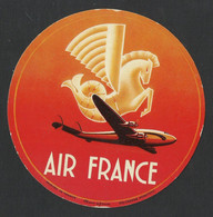 AIR FRANCE - Vintage Airline Luggage Label - D = 9,5 Cm  (see Sales Conditions) 05891 - Baggage Etiketten